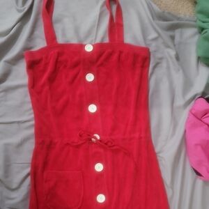 Moda International Red Swim Coverup